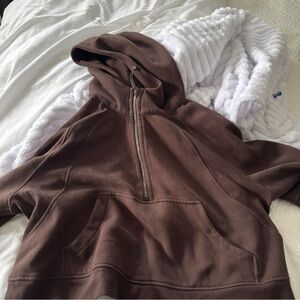 Lululemon scuba Brown Half-Zip Hoodie